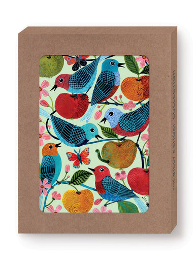 Birds & Apples Boxed Notecard - Set of 10