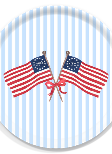 Freedom250® American Flag Round Tray