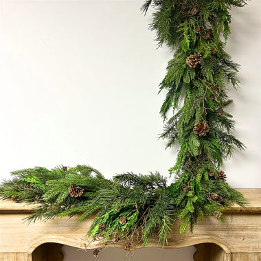 6' Real Touch Regal Juniper & Spruce Garland
