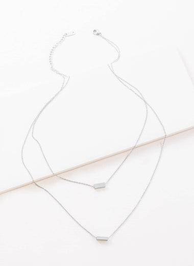 Strike a Pose Bar Layered Necklace