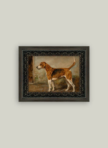 5x7 Fox Hound Framed Art