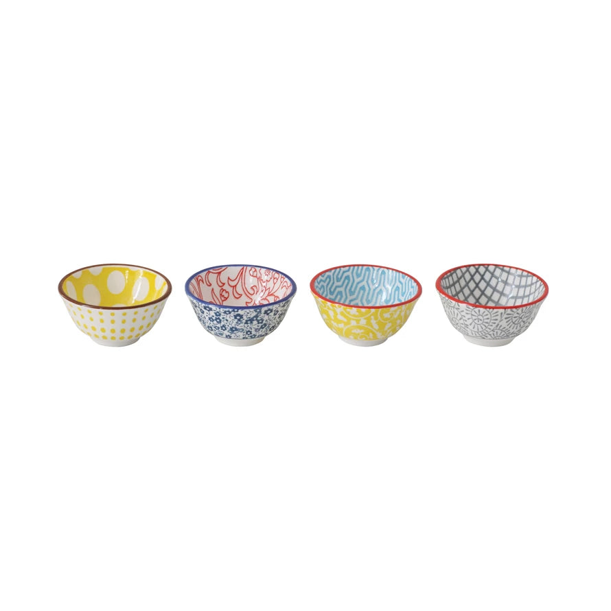 Hand-Stamped Pinch Pot Bowls