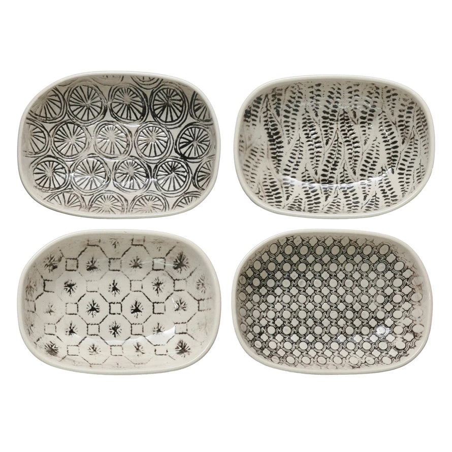 Hand-Stamped Patterned Dish