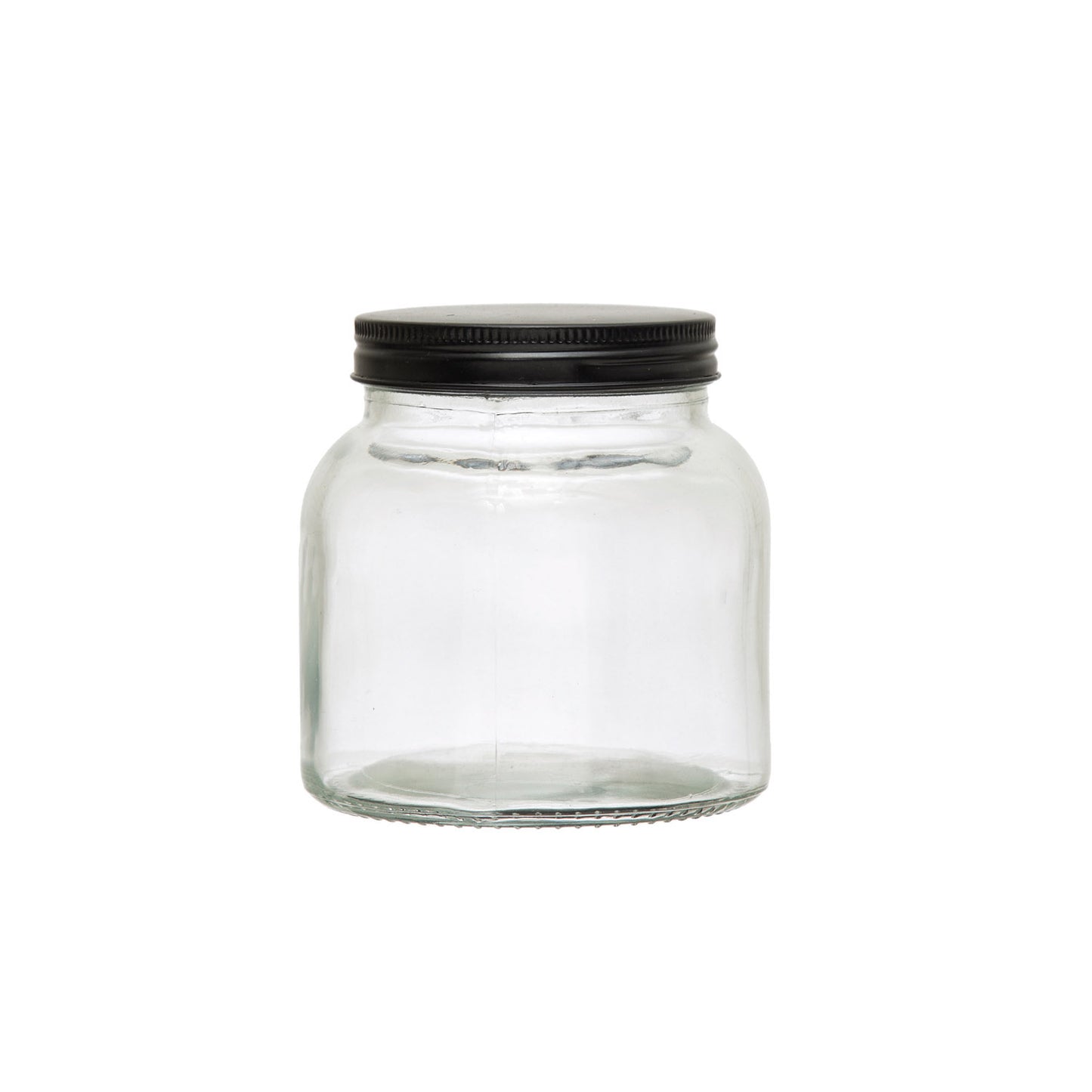 20 oz. Glass Jar with Black Metal Lid