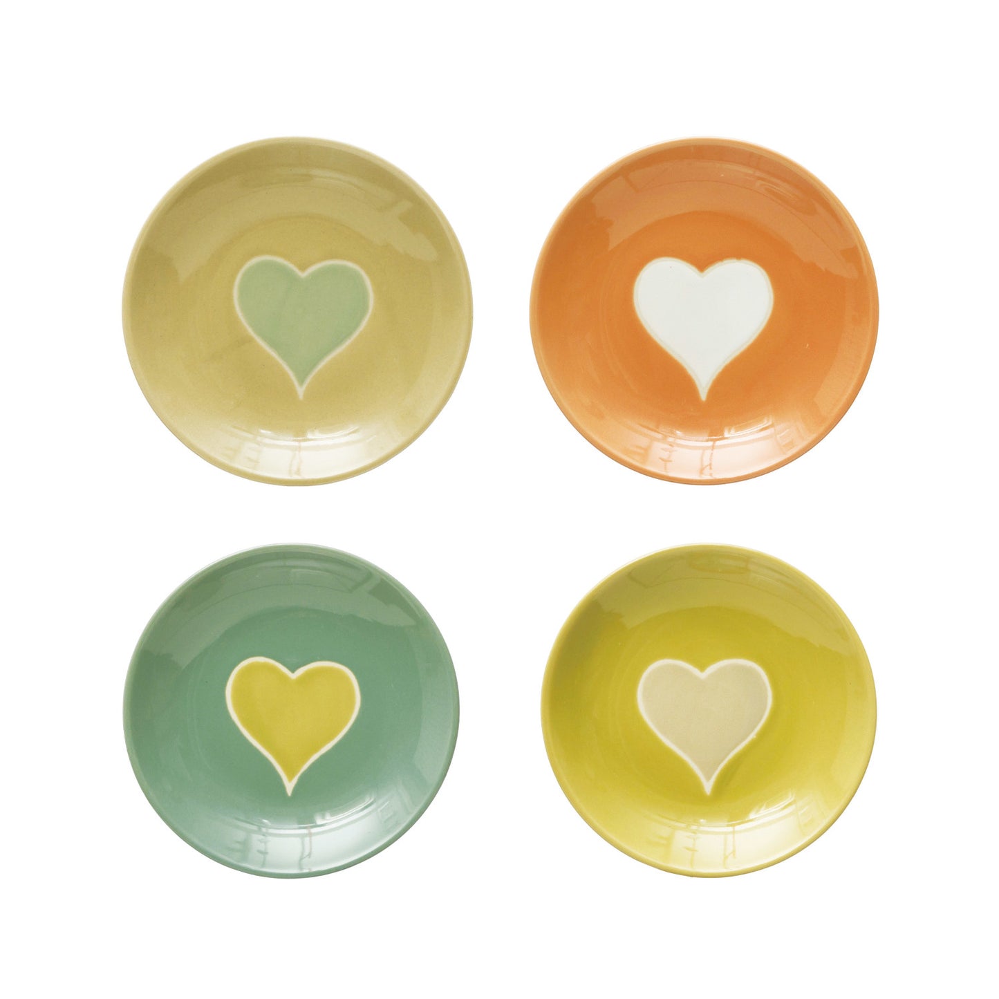 Stoneware Plate with Heart