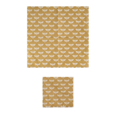 6-1/2" Square Paper Napkins w/ Bee Pattern