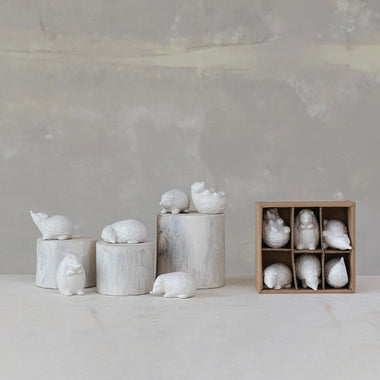 Box Set of 6 Stoneware Hedgehogs