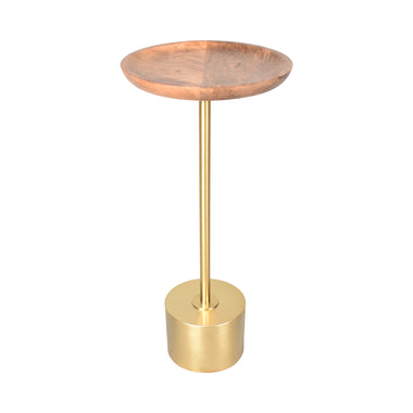 Wood & Gold Cocktail Table