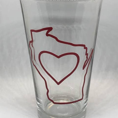 HomeLove Wisconsin Pint Glass