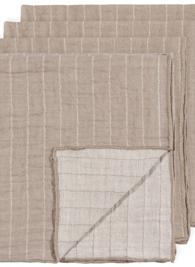 Dove Gray Double Weave Napkins - Set of 4