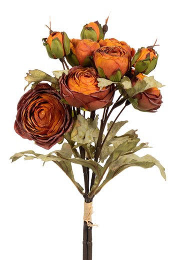 16" Ranunculus Bundle - Rust