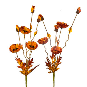 27" Poppy Spray