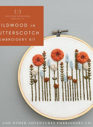 Hand Embroidery Kit - Wildwood in Butterscotch
