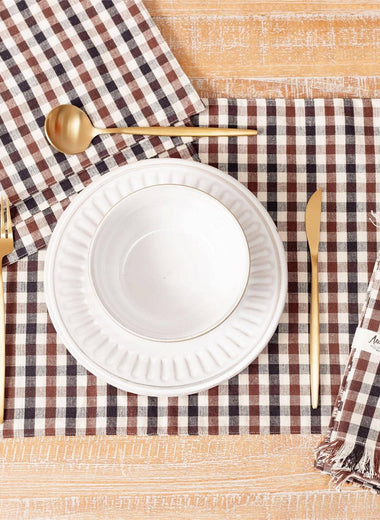 Brown Plaid Placemat S/4