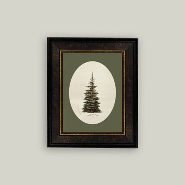 10x12 Oval Matte Tree Framed Art