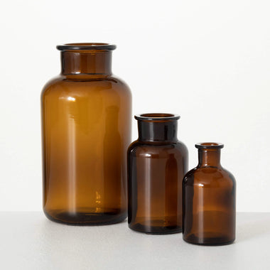 Amber Apothecary Vases