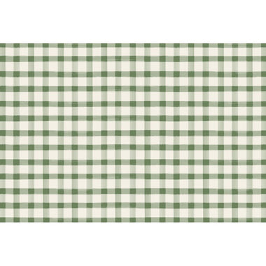 Dark Green Painted Check Placemat