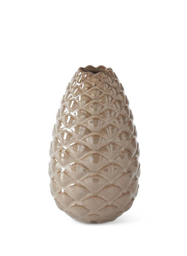 Tan Ceramic Pinecone Vase
