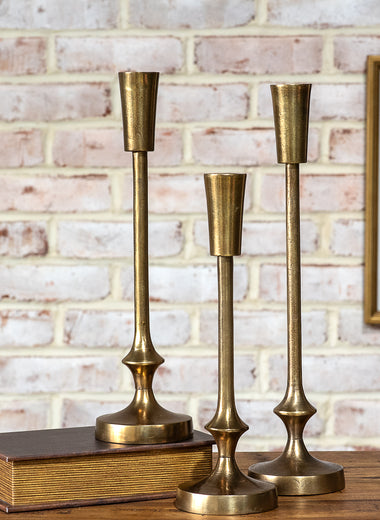 Gold Finish Candlestick Holder