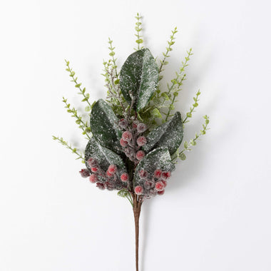 13" Magnolia and Berry Spray