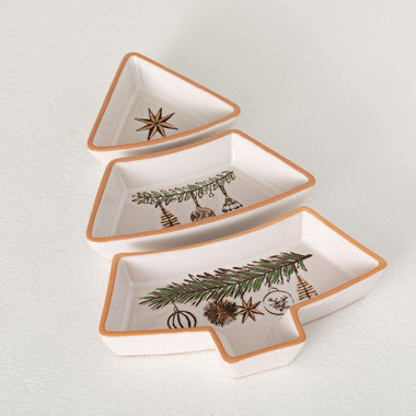 Christmas Tree Serving Dish Set of 3