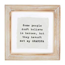 Pressed Glass Grandpa Plaque Sign