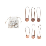 Metal Bottle Tags w/ Leather Tie Set