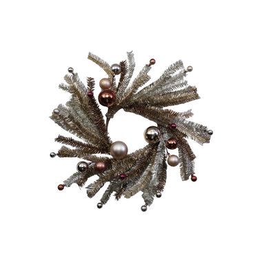 Mini Tinsel Wreath with Ornaments