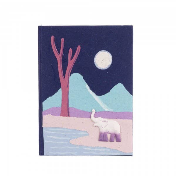 Handmade Colourful Elephant Dung Notebook - Large