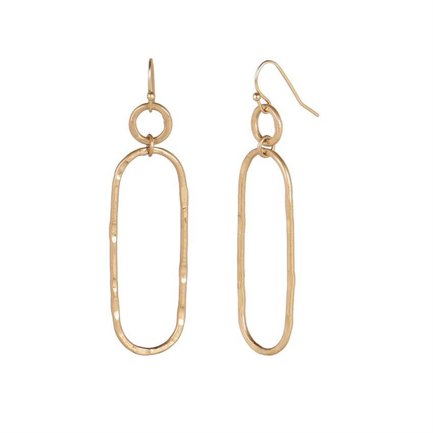 Antique Gold Geo Dangle Earrings