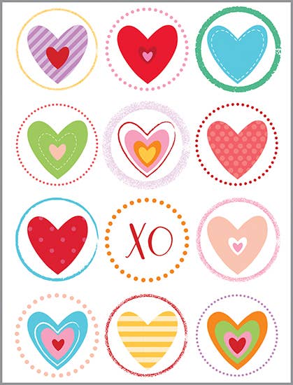 Valentine Card - Hearts in Circles