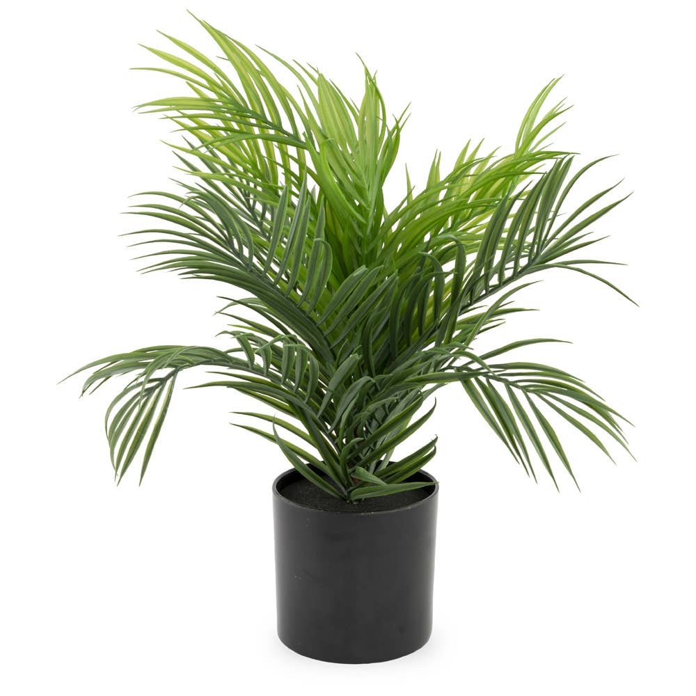 21.5" Tall Faux Areca Palm Potted Plant