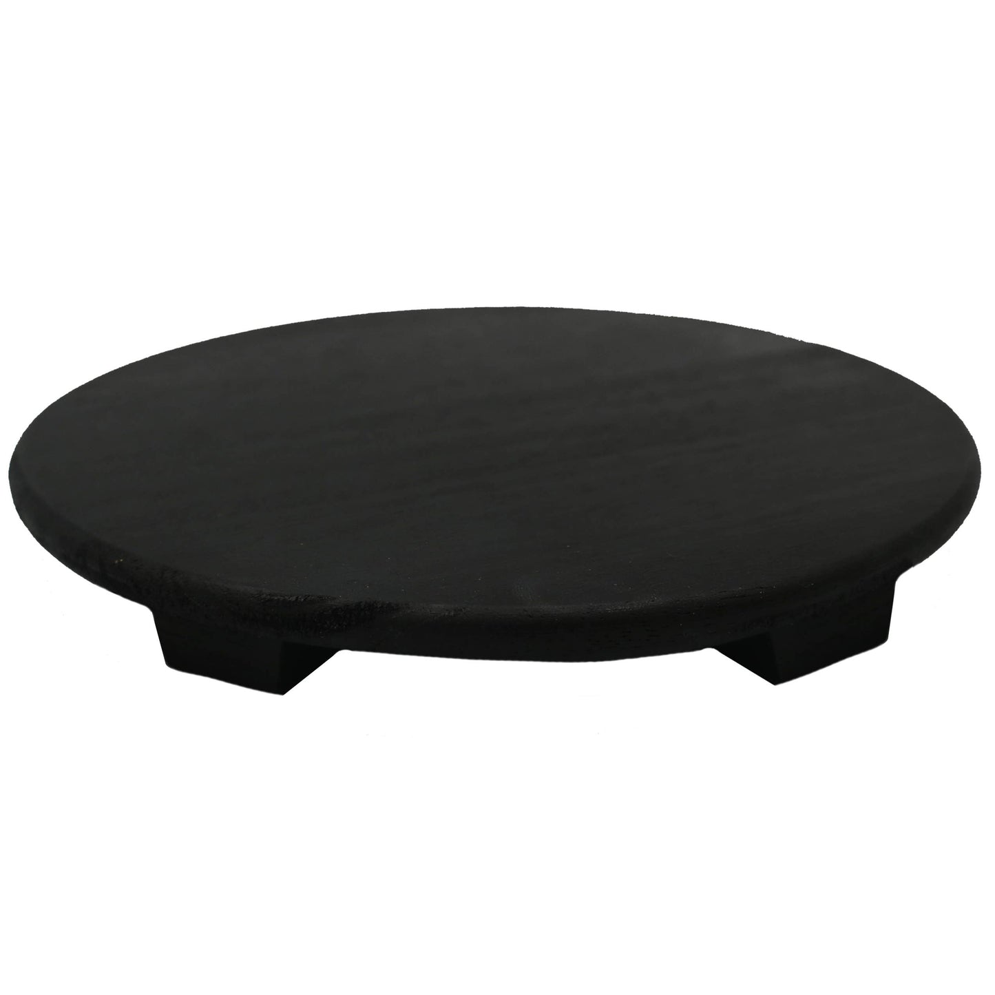 Wood Pedestal Stand - Black - 8x8"