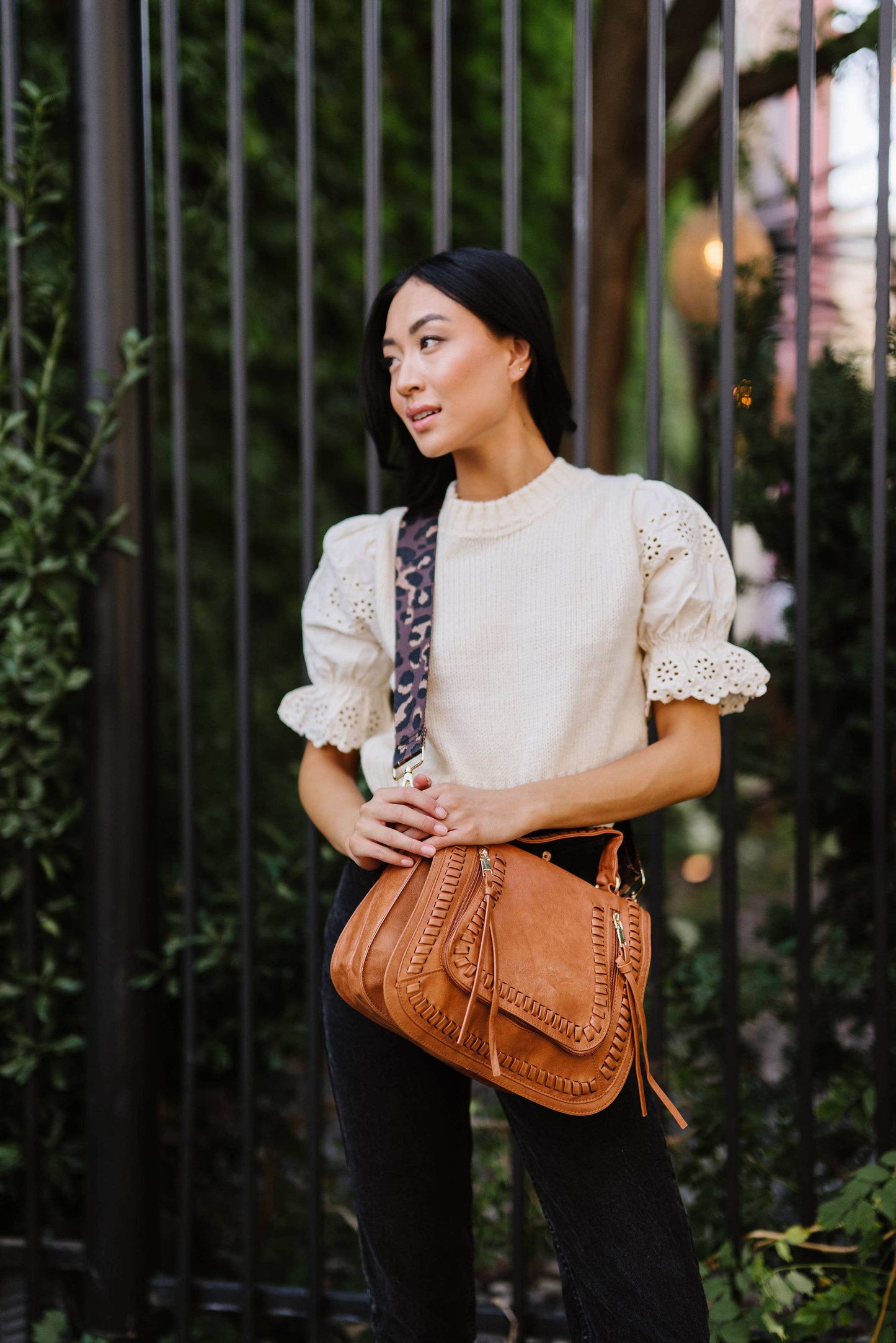 Haven Crossbody Boho Bag - Cognac