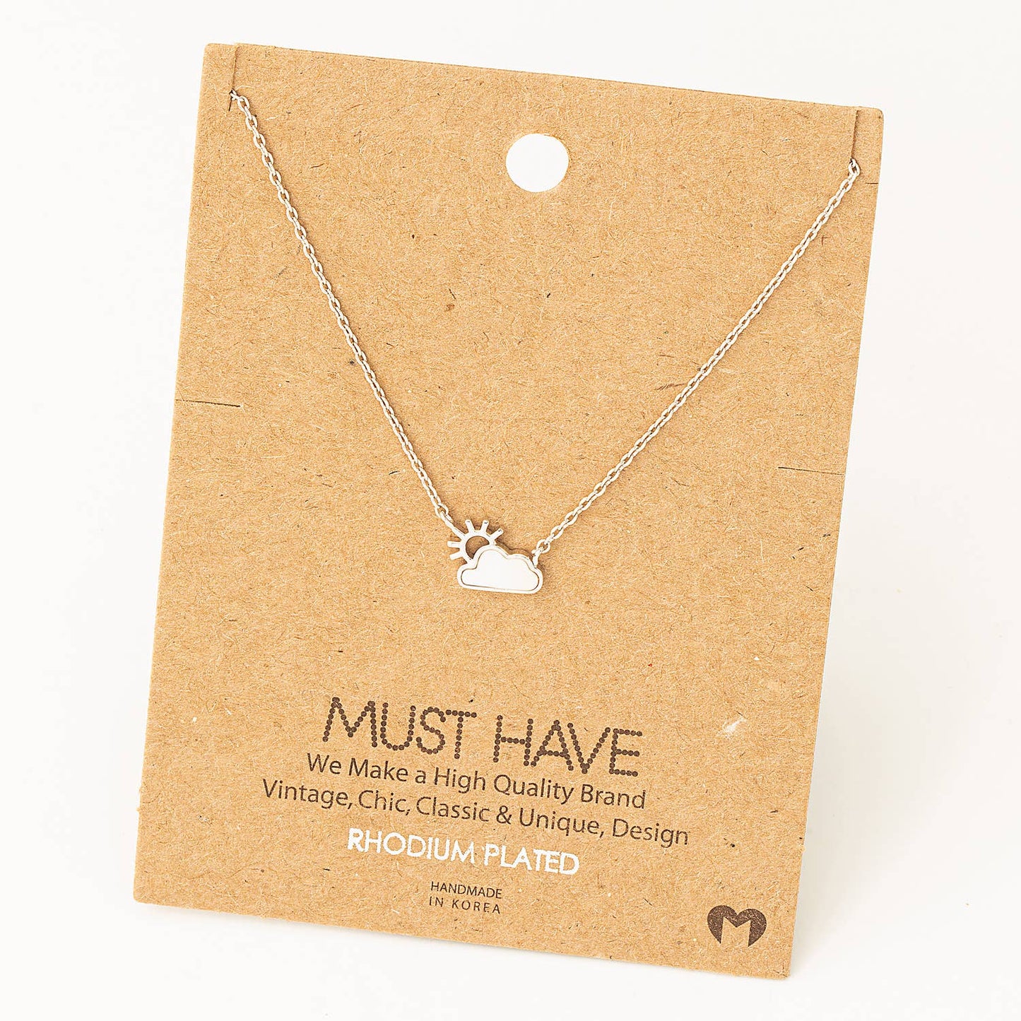 Mini Cloud Sun Pendant Necklace