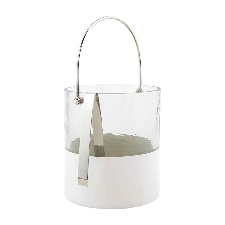 Two-Tone Glass Ice Bucket Set