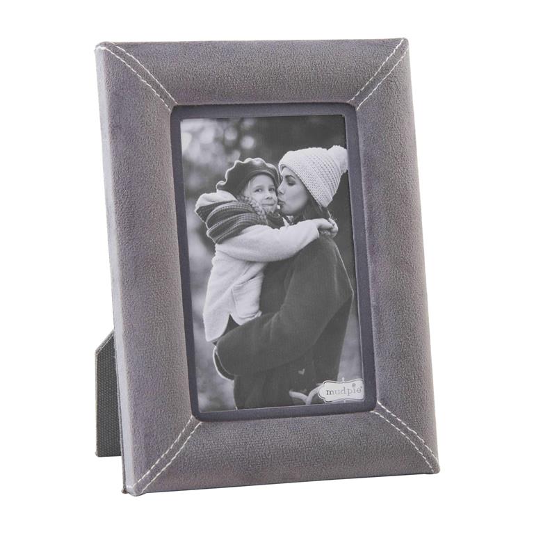 Gray 4x6 Velvet Picture Frame