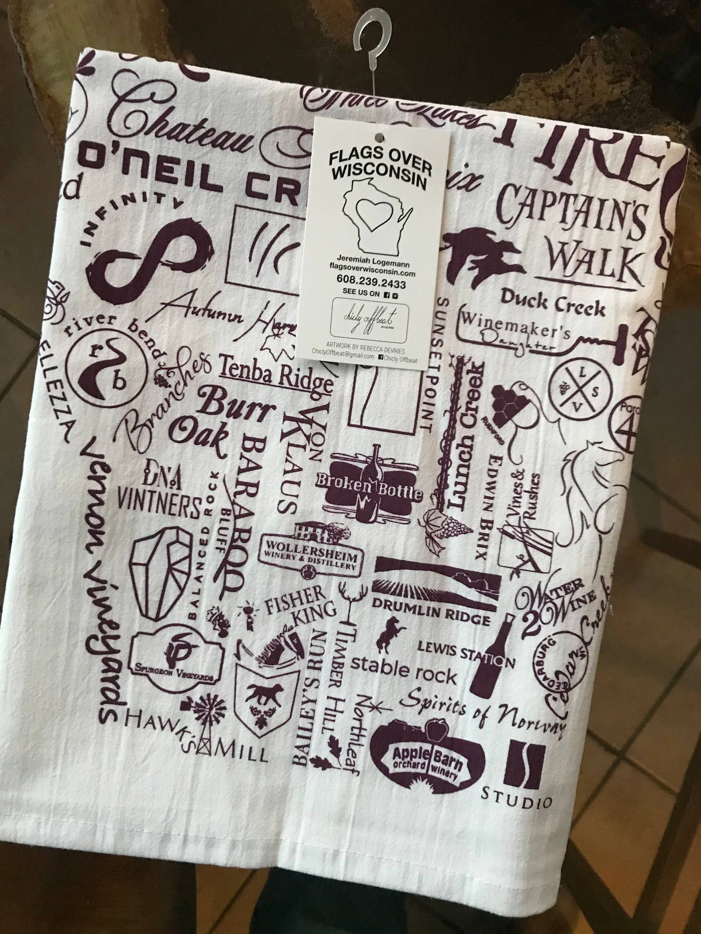 WOW (Wineries of Wisconsin) Tea Towel