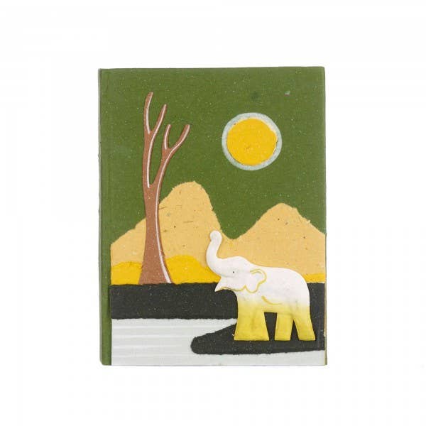 Handmade Colourful Elephant Dung Notebook - Medium