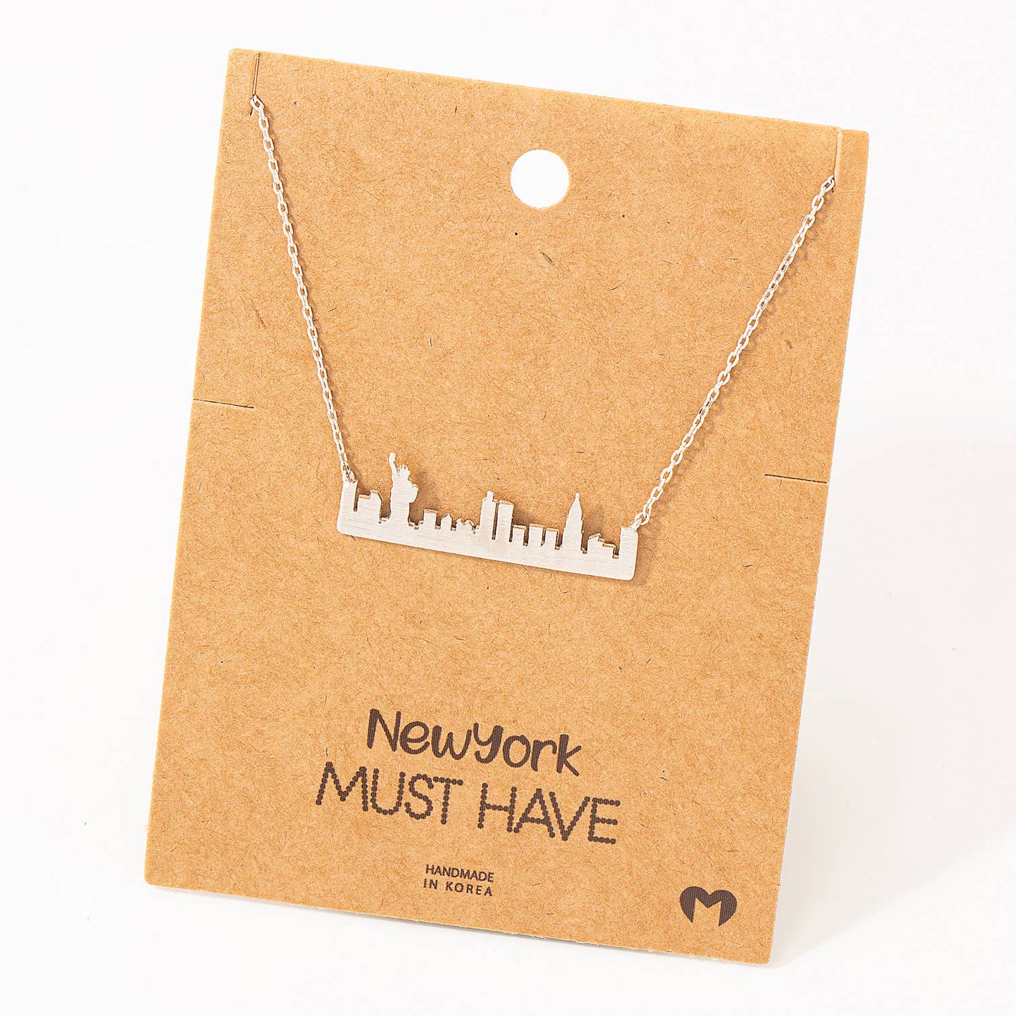 New York Skyline Pendant Necklace