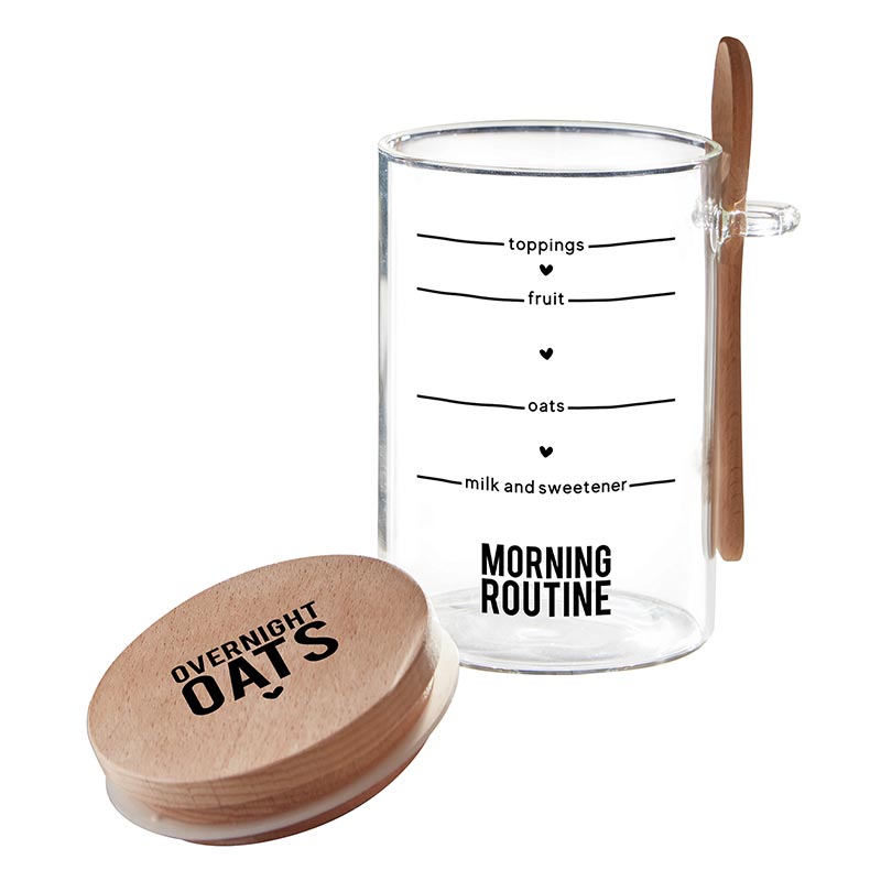 Overnight Oat Jar & Spoon