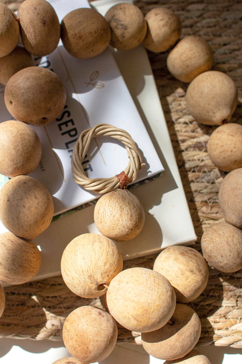 72" Dried Gourd Ball Garland