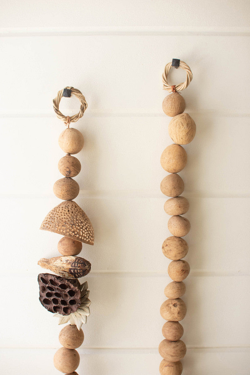 72" Dried Gourd Ball Garland