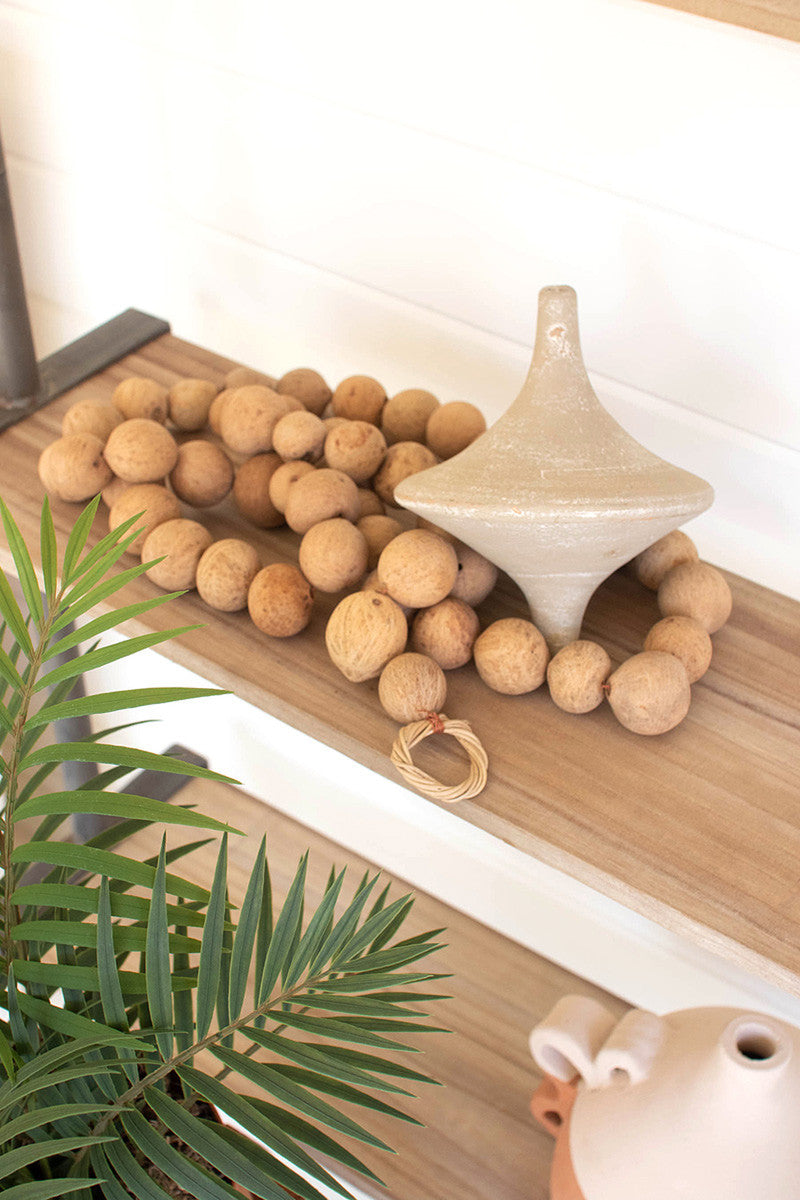 72" Dried Gourd Ball Garland