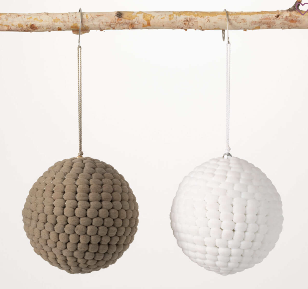 Pom Pom Ball Ornament - 2 Colors