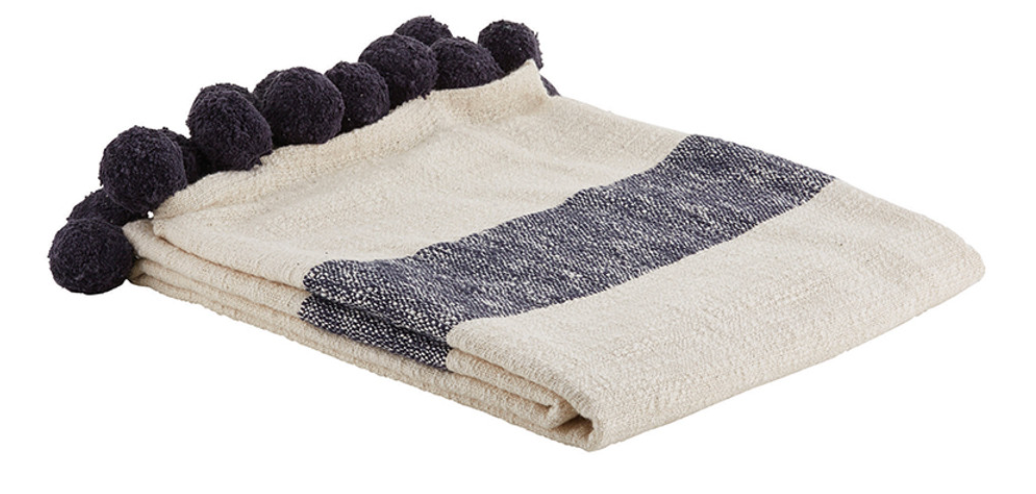 Throw - Ivory & Navy