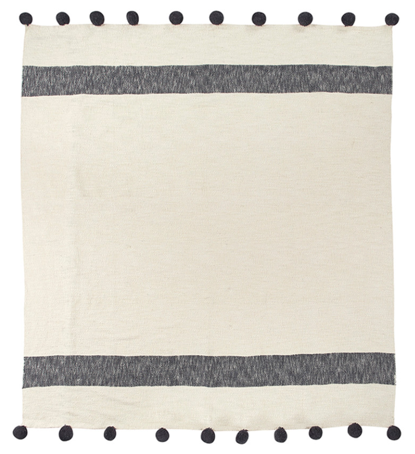 Throw - Ivory & Navy