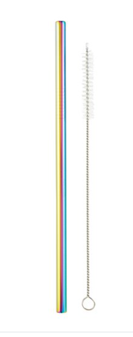 Iridescent Stainless Steel Straw