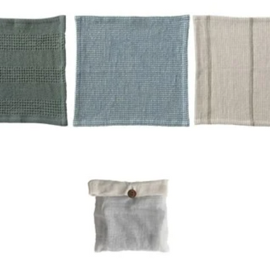 Cotton Waffle Weave Dishcloths - Set of 3