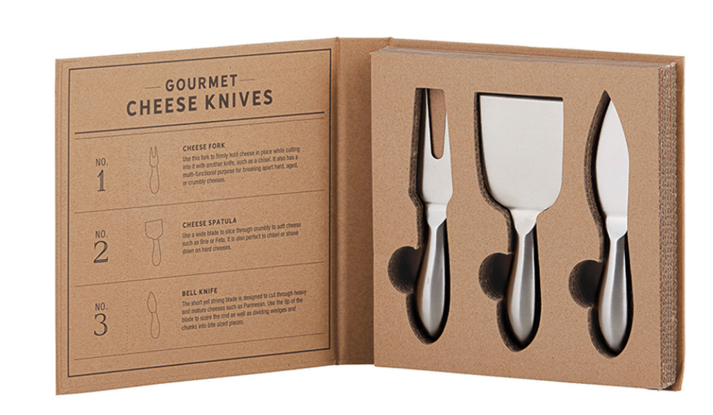 Gourmet Cheese Knives Book Box